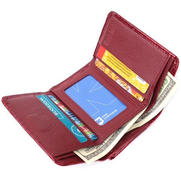 Стильный женский фактурный кошелек из натуральной кожи ST Leather 22731 Красный 22731 фото
