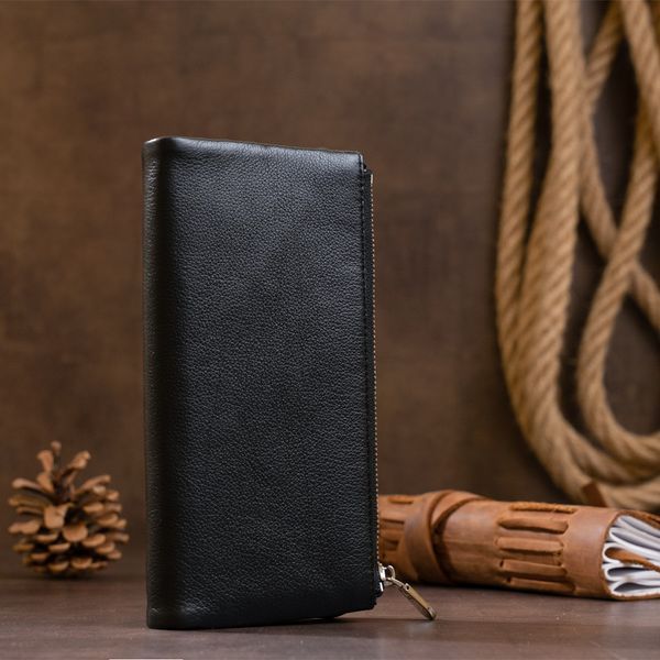 Вертикальный кошелек на кнопке женский ST Leather 19200 Черный 19200 фото