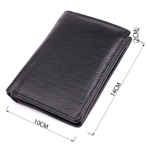 Вертикальный мужской кожаный кошелек в два сложения Vintage sale_15091 Черный sale_15091 фото