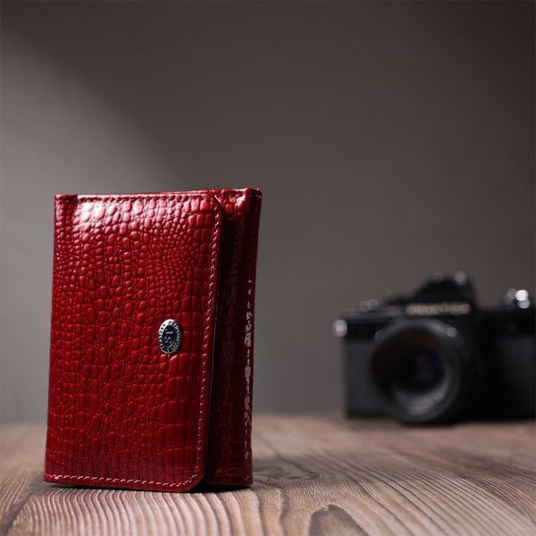 Стильный женский фактурный кошелек из натуральной кожи ST Leather 22731 Красный 22731 фото