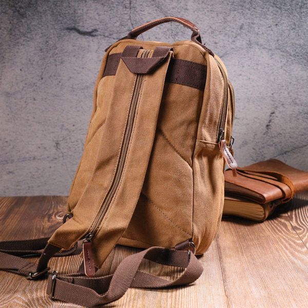 Удобный рюкзак из текстиля 21257 Vintage Коричневый 21257 фото