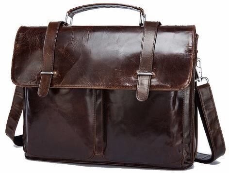 Портфель з гладкої шкіри Vintage 14866 Коричневий 14866 фото