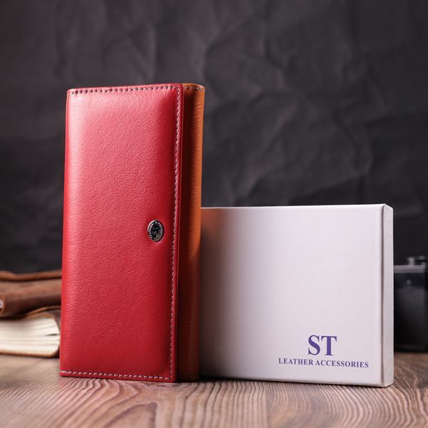 Великий гаманець для прекрасних жінок із натуральної шкіри ST Leather 22518 Різнокольоровий 22518 фото