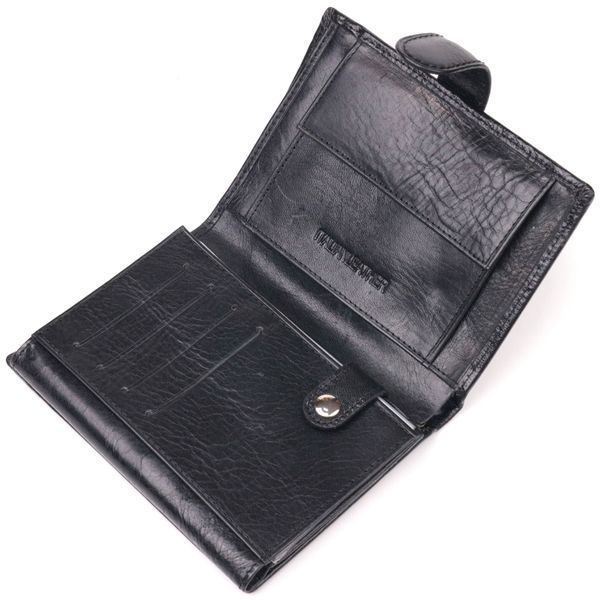Вертикальний чоловічий гаманець із натуральної шкіри ST Leather 19406 Чорний 19406 фото
