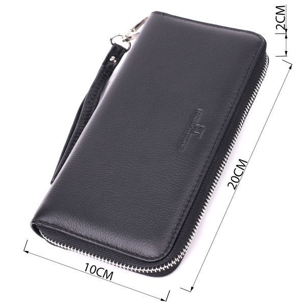 Универсальный кошелек-клатч на одно отделение из натуральной кожи ST Leather 22559 Черный 22559 фото