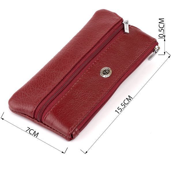 Ключница-кошелек с кармашком женская ST Leather 19352 Бордовая 19352 фото