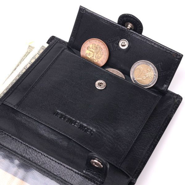 Вертикальний чоловічий гаманець із натуральної шкіри ST Leather 19406 Чорний 19406 фото