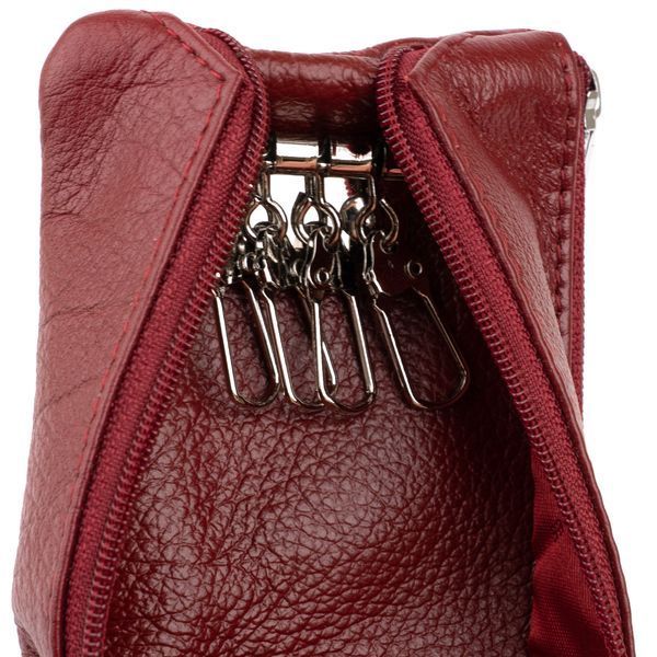 Ключница-кошелек с кармашком женская ST Leather 19352 Бордовая 19352 фото