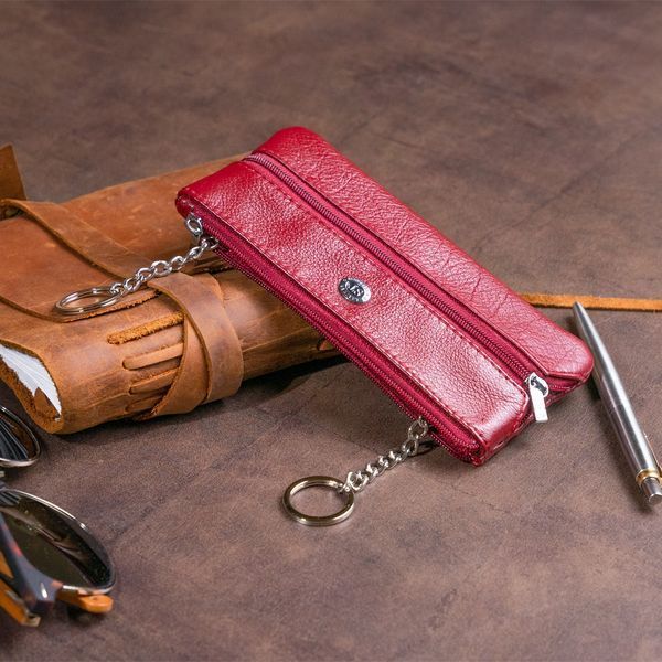 Ключница-кошелек с кармашком женская ST Leather 19352 Бордовая 19352 фото