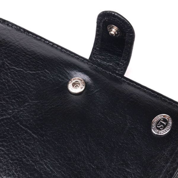 Вертикальний чоловічий гаманець із натуральної шкіри ST Leather 19406 Чорний 19406 фото
