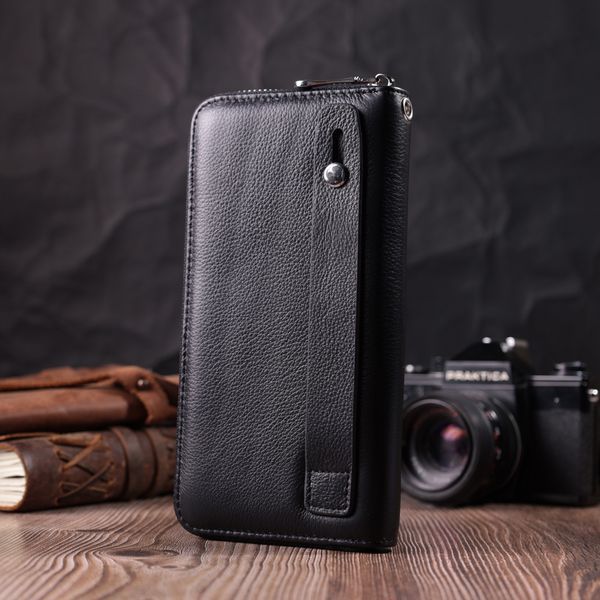 Универсальный кошелек-клатч на одно отделение из натуральной кожи ST Leather 22559 Черный 22559 фото
