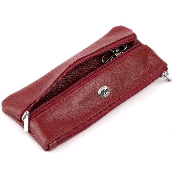 Ключница-кошелек с кармашком женская ST Leather 19352 Бордовая 19352 фото