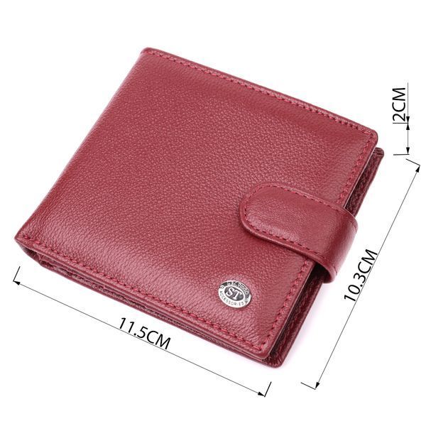 Практичний жіночий гаманець з натуральної шкіри ST Leather 22554 Бордовий 22554 фото