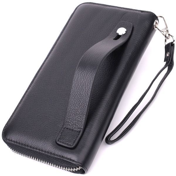 Универсальный кошелек-клатч на одно отделение из натуральной кожи ST Leather 22559 Черный 22559 фото