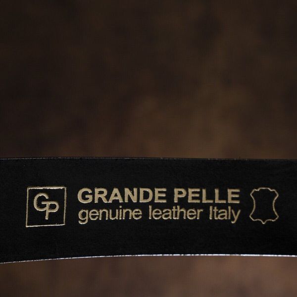 Ремінь чоловічий GRANDE PELLE 00778 джинсовий Чорний 00778 фото