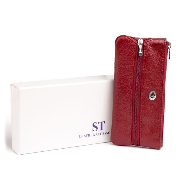 Ключница-кошелек с кармашком женская ST Leather 19352 Бордовая 19352 фото