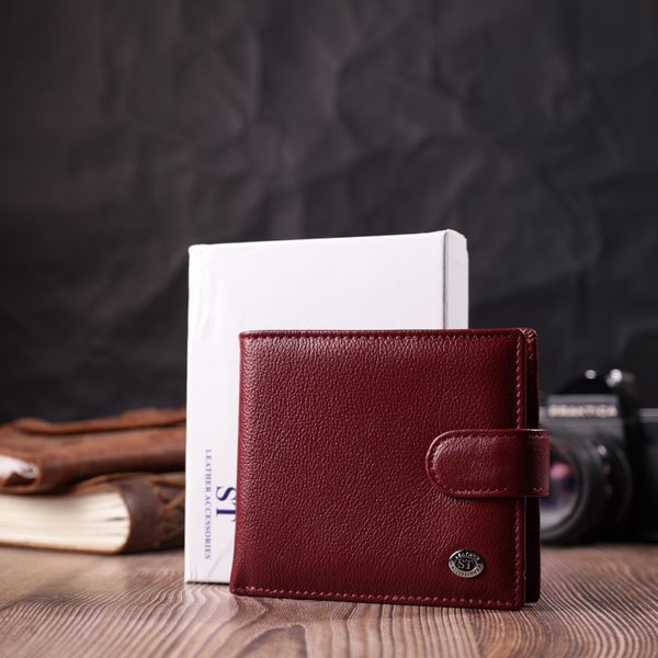 Практичний жіночий гаманець з натуральної шкіри ST Leather 22554 Бордовий 22554 фото