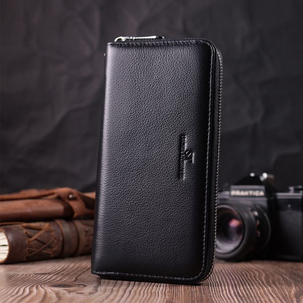 Универсальный кошелек-клатч на одно отделение из натуральной кожи ST Leather 22559 Черный 22559 фото