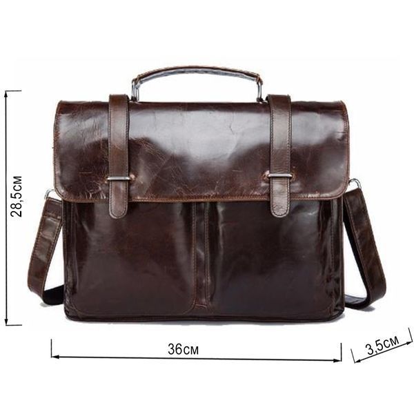Портфель з гладкої шкіри Vintage 14866 Коричневий 14866 фото