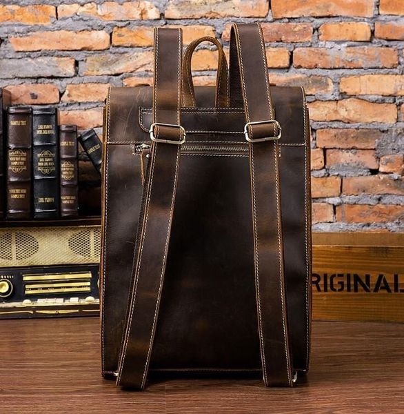 Рюкзак шкіряний дорожній Vintage 14796 Коричневий 14796 фото