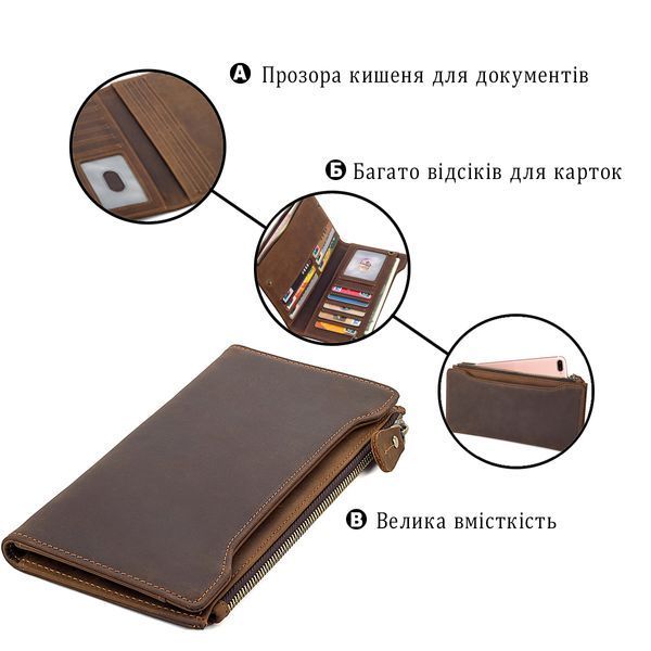 Кошелек Vintage 14596 кожаный Коричневый 14596 фото