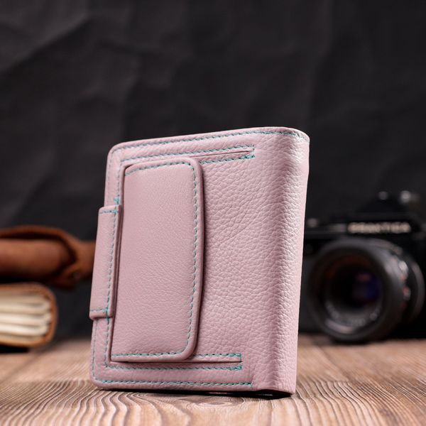 Портмоне с монетницей снаружи для стильных женщин кожаное ST Leather 19456 Бежевый 19456 фото