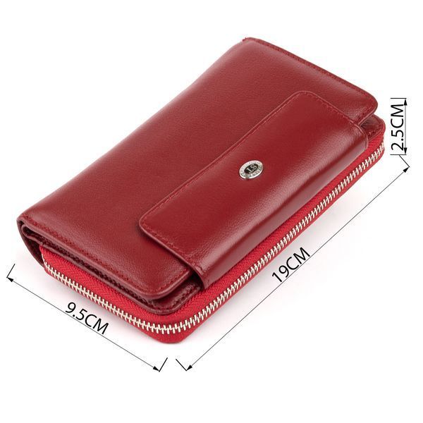 Кошелек из кожи на защелке ST Leather 19341 Бордовый 19341 фото