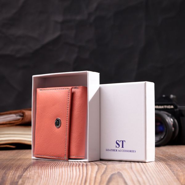Невеликий гаманець для модниць із натуральної шкіри ST Leather 19505 Помаранчевий 19505 фото
