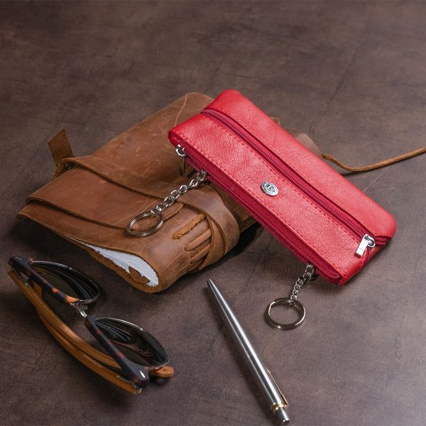 Ключниця-гаманець з кишенею жіноча ST Leather 19347 Червона 19347 фото