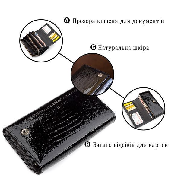 Гаманець жіночий ST Leather 18433 (S9001A) надійний Чорний 18433 фото