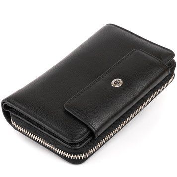 Гаманець зі шкіри на клямці ST Leather 19339 Чорний 19339 фото