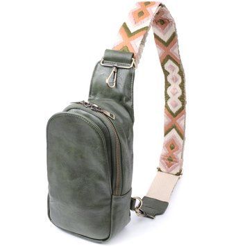 Красивая сумка через плечо в модном цвете из экокожи Vintage 22791 Зеленый 22791 фото