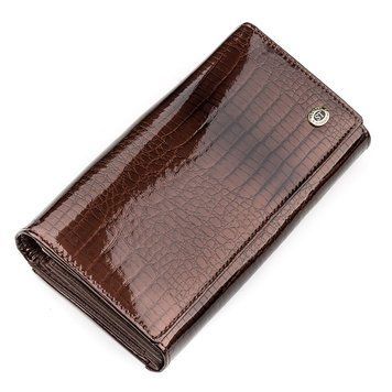 Кошелек женский ST Leather 18431 (S9001A) лакированная кожа Коричневый 18431 фото