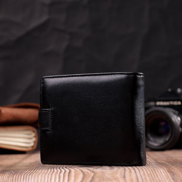 Мужской бумажник среднего размера из натуральной кожи ST Leather 22444 Черный 22444 фото