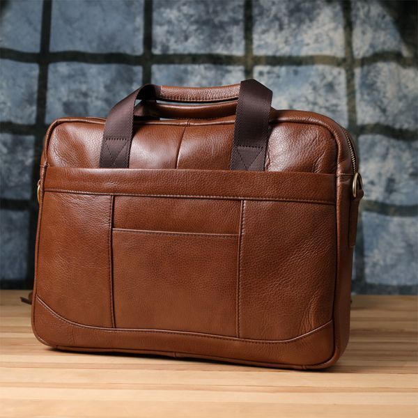 Чоловічий діловий портфель з натуральної шкіри Vintage 23038 Коричневий 23038 фото