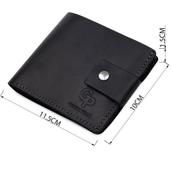 Небольшое мужское портмоне GRANDE PELLE 11566 Черный 11566 фото