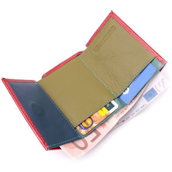 Яркий маленький кошелек для женщин из натуральной кожи ST Leather 19502 Красный 19502 фото