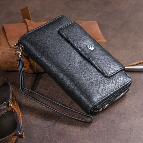 Гаманець зі шкіри на клямці ST Leather 19339 Чорний 19339 фото