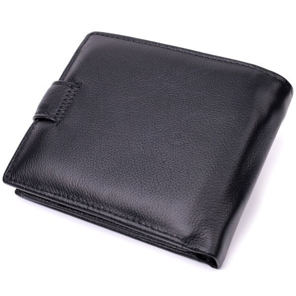 Мужской бумажник среднего размера из натуральной кожи ST Leather 22444 Черный 22444 фото