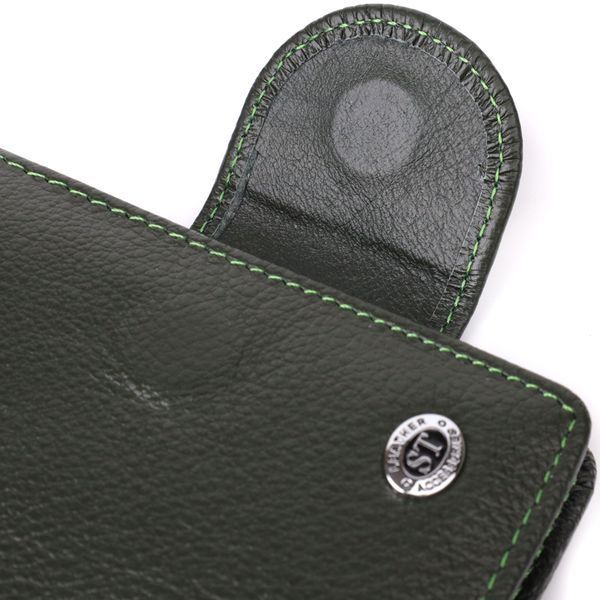Вертикальний жіночий гаманець з натуральної шкіри ST Leather 23070 Зелений 23070 фото