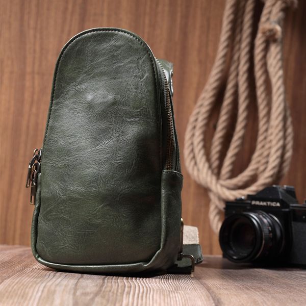 Красивая сумка через плечо в модном цвете из экокожи Vintage 22791 Зеленый 22791 фото