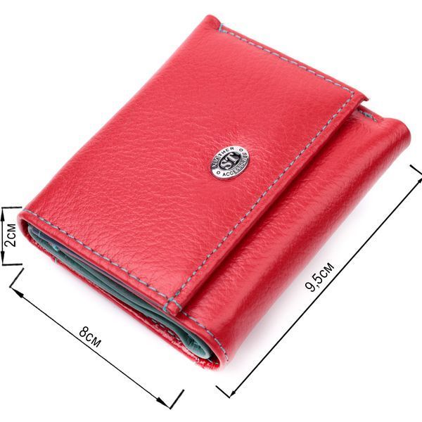 Яркий маленький кошелек для женщин из натуральной кожи ST Leather 19502 Красный 19502 фото