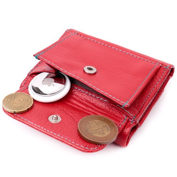 Яркий маленький кошелек для женщин из натуральной кожи ST Leather 19502 Красный 19502 фото