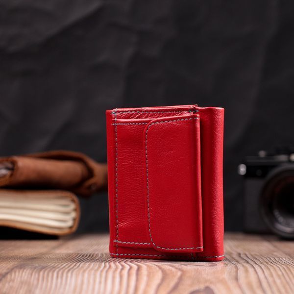 Яркий маленький кошелек для женщин из натуральной кожи ST Leather 19502 Красный 19502 фото
