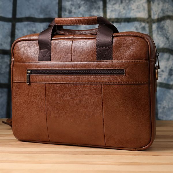 Чоловічий діловий портфель з натуральної шкіри Vintage 23038 Коричневий 23038 фото