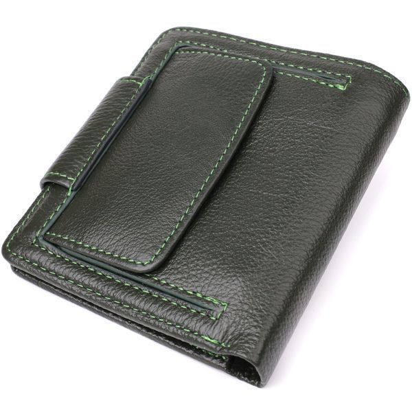 Вертикальний жіночий гаманець з натуральної шкіри ST Leather 23070 Зелений 23070 фото