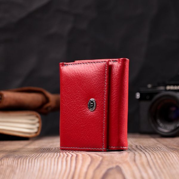 Яркий маленький кошелек для женщин из натуральной кожи ST Leather 19502 Красный 19502 фото