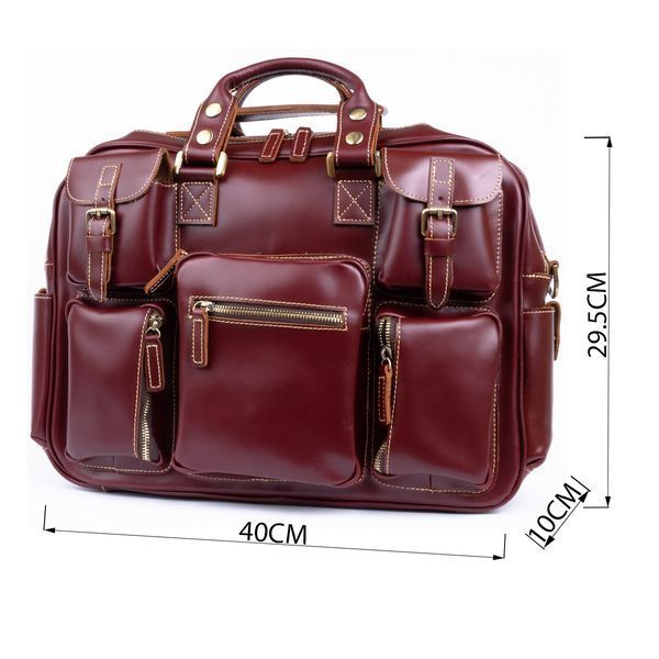 Дорожня сумка-портфель Vintage 14776 Бордова 14776 фото