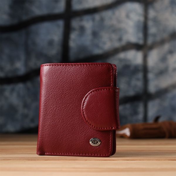 Жіночий гаманець вертикального формату з натуральної шкіри ST Leather 23071 Бордовий 23071 фото