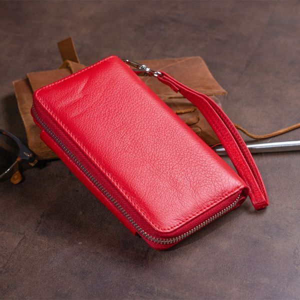 Гаманець зі шкіри на клямці ST Leather 19343 Червоний 19343 фото